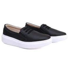 Imagem de Sapato De Enfermagem Branco Feminino Sapatilha Tênis Slip On Cano Baixo Iate Hospitalares-Feminino