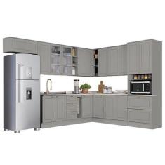 Imagem de Cozinha Modulada Americana 01 Cinza - Henn