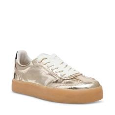 Imagem de Steve Madden Tênis feminino Tux, Dourado, 37
