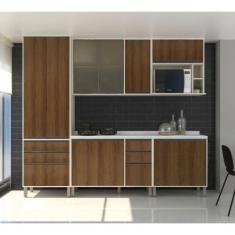 Imagem de Cozinha Completa Modulada 6 Peças, Armário Vidro Reflecta, Paneleiro e