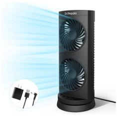 Imagem de Ventilador de Mesa Oscilante, Ventilador Torre com Motor DC para Casa e Quarto, 3 Velocidades, Circulação de Ar Dupla, Oscilação 110°, Dr. Prepare