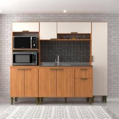 Imagem de Cozinha Completa Alana 9 Portas 1 Gaveta Freijó/Off White - Jcarvalho