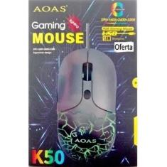 Imagem de Mouse Gamer Jogo Com Fio K30 Aoas Com Led 3200 Dpi Turbo Jogador Profi