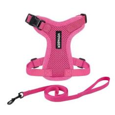 Imagem de Peitoral para animais de estimação Voyager Step-in Lock – malha para todos os climas, arnês ajustável para gatos e cães da Best Pet Supplies – fúcsia, PPP