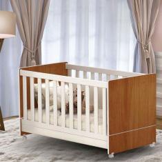 Imagem de Berço Americano Mini Cama Encanto Cor Nature E Off White - Peternella Móveis
