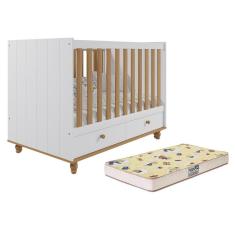 Imagem de Berço Americano Candy com 2 Gavetas e Colchão Supreme - Permóbili Baby