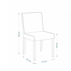 Imagem de Conjunto 2 Cadeiras Estofadas Dara Tre Mobili Bege