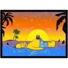 Imagem de Quadro Desenho Homer Simpsons Cerveja Duff Com Moldura G01