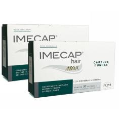 Imagem de Kit 2 Imecap Hair Max 30 Capsulas Vitamina Cabelos E Unhas