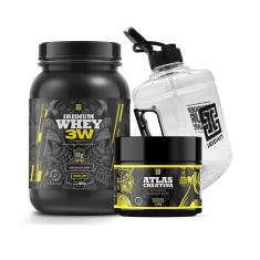 Imagem de Kit Whey Protein 3W + Creatina Atlas + Galão 1,5L - Iridium Labs-Unissex