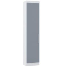 Imagem de Guarda Roupa Sapateira Modulado 50cm 1 Porta Alpes Luciane Móveis Branco Pf Com Grey Sky Pf