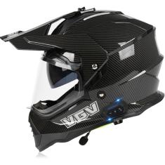 Imagem de Capacete modular de rosto inteiro com viseira dupla para motocicleta, capacete de motocross, capacete de motocicleta Bluetooth para jovens e adultos ATV Dirt Bike, capacete de bicicleta, cer