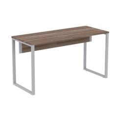 Imagem de Mesa Escritório P25 Tub Pandin 150 cm (larg) Tampo Mdp Walnut Pé Aço Tubular Cinza