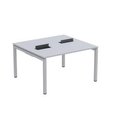 Imagem de Mesa Plataforma Dupla com Pé de Aço para Coworking 130x120 Pdc13/12/2p Cinza