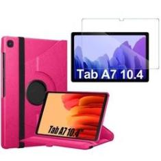 Imagem de Capa Giratória Pink + Película de Vidro Tab A7 10.4 T500 T505 - Armyshield