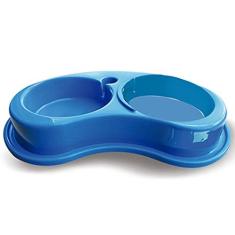 Imagem de Comedouro plástico Anti-formiga joy duplo para cães Furacão Pet 1.550ml - g (azul)