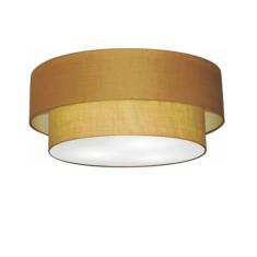Imagem de Plafon Duplo Cilíndrico Md-3063 Tecido 55X50cm Bivolt Palha