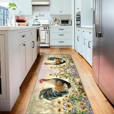 Imagem de Tapete Passadeira De Cozinha Galo Antiderrapante-50 X 160