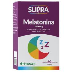Imagem de Suplemento Alimentar Supra Melatonina - 210mcg 60 Cápsulas - Herbamed 