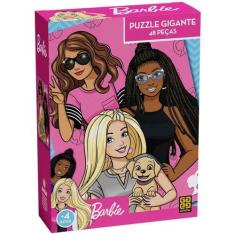 Imagem de Quebra Cabeça Gigante Barbie Infantil 48 Peças 04423 Grow