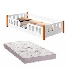 Imagem de Cama Com Colchão Ortobom Infantil Com Grade De Proteção