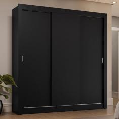 Imagem de Guarda-roupa Casal 3 Portas De Correr Preto Sublime Plus Madesa Preto