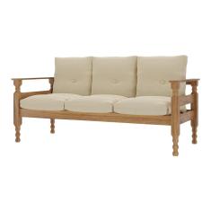 Imagem de Sofá 3 Lugares Madeira Maciça Liz Multimóveis Vcr7000 Bege