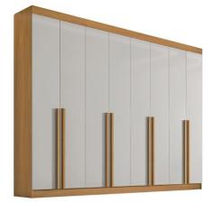 Imagem de Guarda Roupa 8 Portas e 8 Gavetas Mdf Cinamomo e Off white