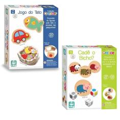Imagem de Kit 2 Jogos Educativos Pedagógicos em Madeira Nig Brinquedos