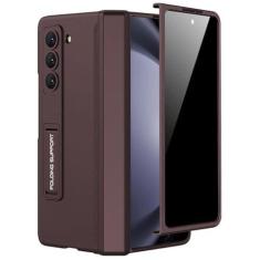 Imagem de Miimall Capa para Samsung Galaxy Z Fold 5 com protetor de tela de privacidade, suporte ajustável conveniente integrado e proteção de dobradiça magnética capa protetora com tudo incluído para Galaxy Z