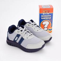 Imagem de Tênis Infantil Menino Kidy Ultra Flex Com Supresa Cinza com Azul Marinho-Masculino