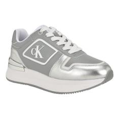 Imagem de Calvin Klein Tênis feminino Vidya, Cinza/Prata 030, 38