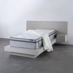 Imagem de Colchão Solteiro CabeCasa MadeiraMadeira Molas Ensacadas Luna Extra Firm 88x188x31 Cinza/Branco