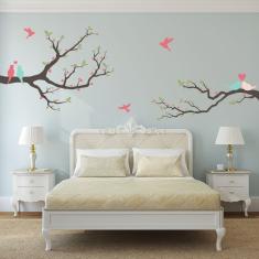 Imagem de Adesivo Parede Quarto Pássaros Amor