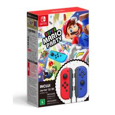 Imagem de Controle Nintendo Switch Joy-Con vermelho e azul + Jogo Super Mario Party