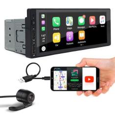 Imagem de Kit Multimídia 1 Din + Câmera De Ré Peugeot 208 Espelhamento USB Bluet