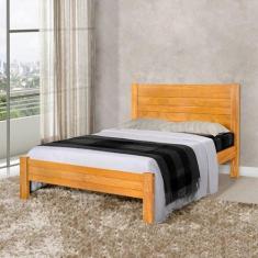 Imagem de Cama Casal 100% Madeira Maciça Reforçada Lara Imbuia  - Atraente