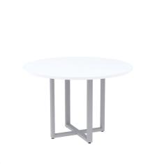 Imagem de Mesa de Reunião Redonda 100cm Mrr1100p25tub Branco/Cinza