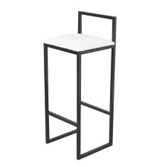 Imagem de Banqueta Alta Cozinha Bar Balc o Bistr  Industrial Preta Esto