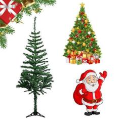 Imagem de Árvore de Natal 1,50m Artificial 200 Galhos Verde Decoração Média Sala