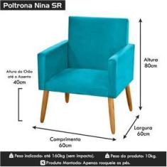 Imagem de Poltrona Decorativa Nina Rose Suede