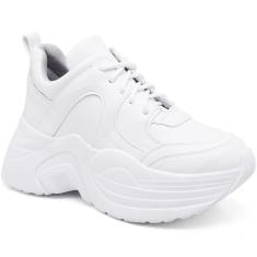 Imagem de Tênis Feminino Chunky Tratorado Sneaker Sola Alta Básico Esporte-Feminino