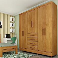 Imagem de Guarda Roupa Casal 6 Portas 4 Gavetas Arizona Cinamomo