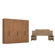 Imagem de Conjunto Cabeceira E Guarda Roupa Casal Caroline Amendola
