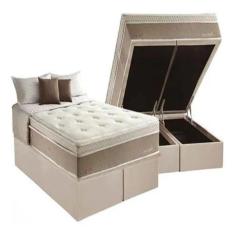 Imagem de Conjunto Bau + Colchão Molas Maxspring Queen 158x198x85