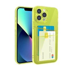 Imagem de Carteira transparente de luxo com compartimento para cartão para iPhone 13 Pro Max Clear Silicon Cover para iPhone 14 12 11 6 7 8 Plus se 2020, amarelo, para iPhone 11Pro