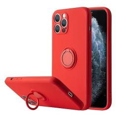 Imagem de Suporte de silicone líquido para anel de dedo para iPhone 13 12 11 Pro Max Mini XR XS Max 7 8 Plus SE 2020 Capa de telefone, vermelho, para iPhone 12Pro Max