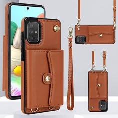 Imagem de Asuwish Capa de telefone para Samsung Galaxy A51 4G capa carteira com bloqueio RFID suporte de cartão de crédito alça transversal alça de couro TPU acessórios de celular A 51 M40S 51A A515F S51