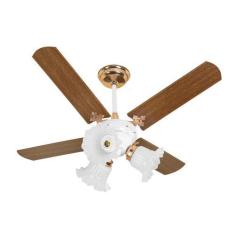 Imagem de Ventilador De Teto New Zeta 4 Pás Mg De Mdf  Branco/Cobre 220V+Control