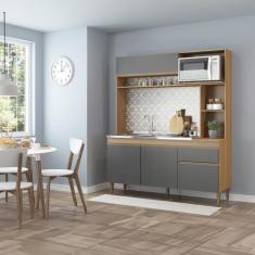 Imagem de Cozinha Compacta Completa 153x190Cm MDP Carvalho 0340 MENU - Menu Móve